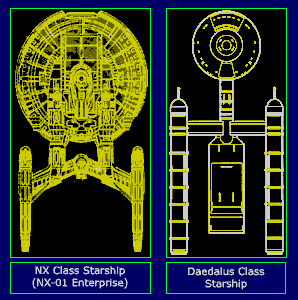 La NX Class a confronto con la Daedalus Class